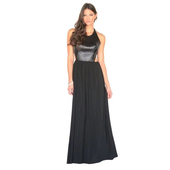 Katriel Designs Leather Cut-Out Dress Black - Picture 3 of 12